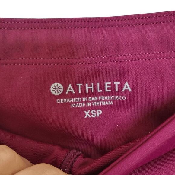 Athleta Contender Mesh Tight/Legging Powerlift in Beach Plum Size XSP - Picture 11 of 12